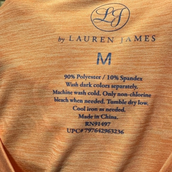 Women’s LJ By Lauren James Aloha Darlin’ Long Sleeve Shirt Size Medium Stretchy - Picture 9 of 9